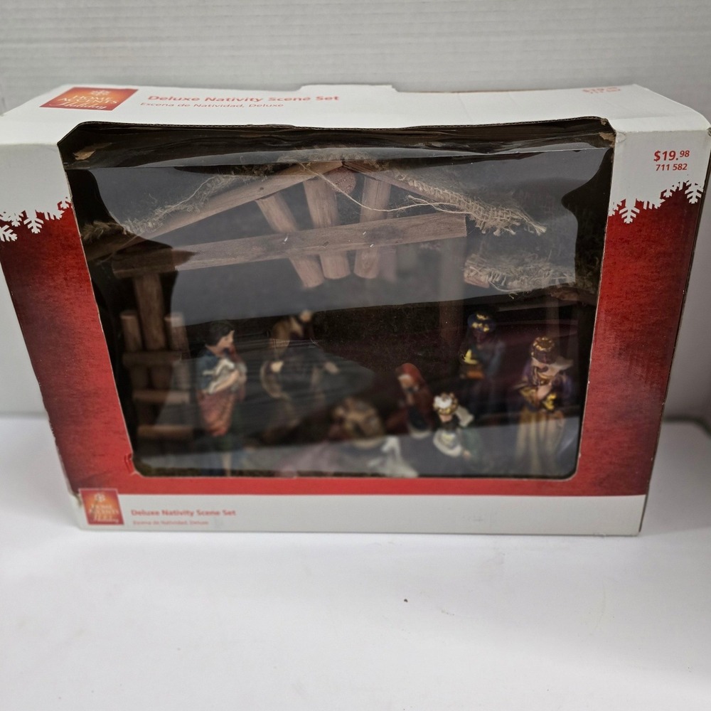 Home Accents Holiday Deluxeโ Nativity Scene Set Porcelain Figurines Deadstock